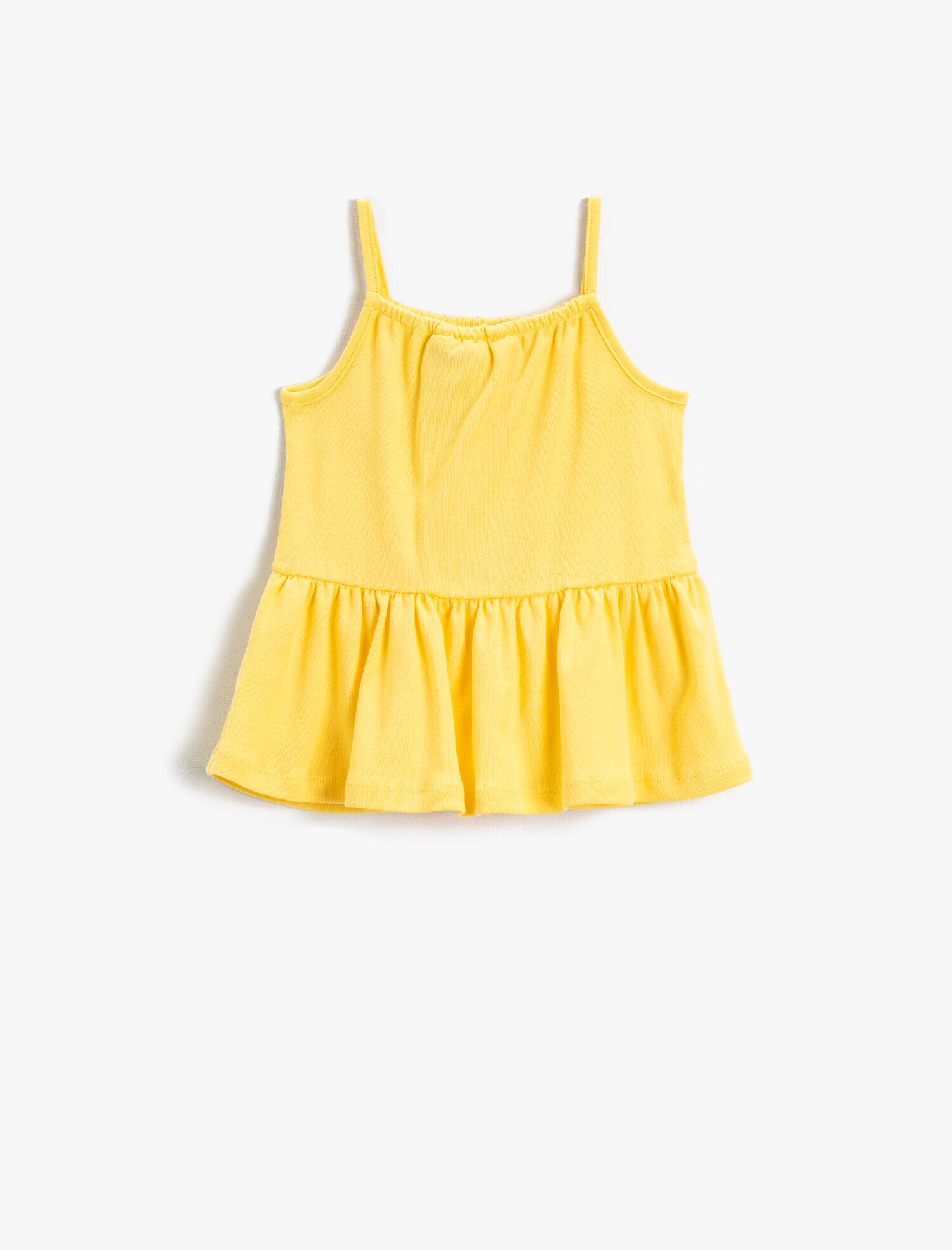  Kız Bebek Elbise Tweety Baskılı Fırfırlı Lisanslı Halter Yaka Pamuklu