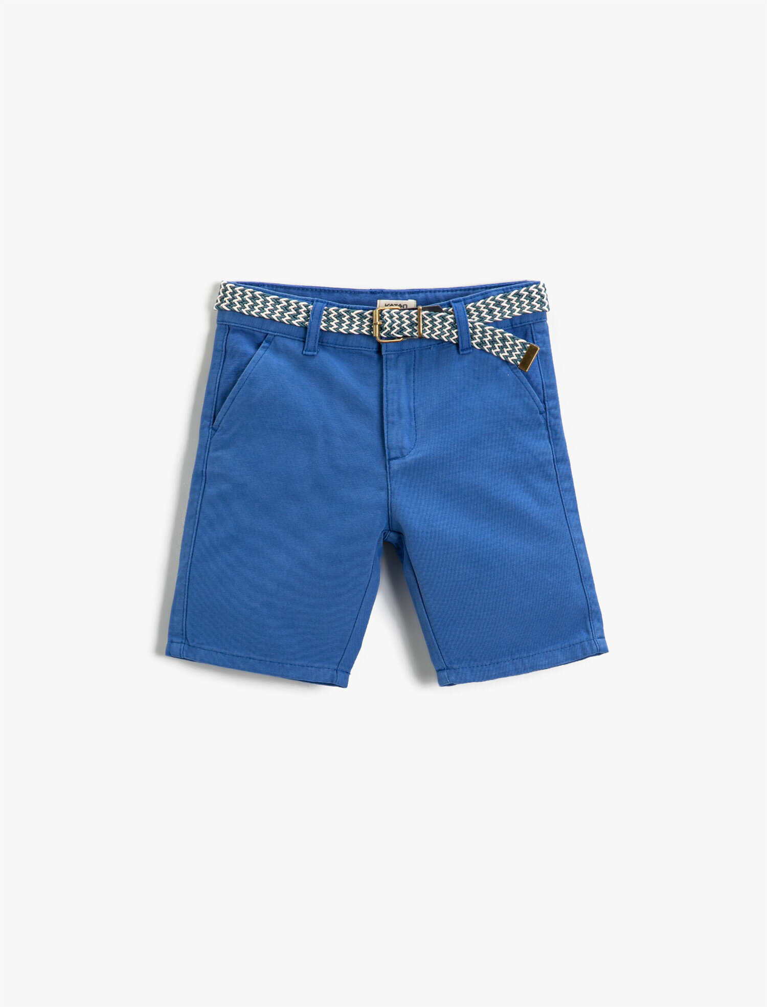  Erkek Çocuk Şort Kemerli Cepli Diz Üstü Pamuklu