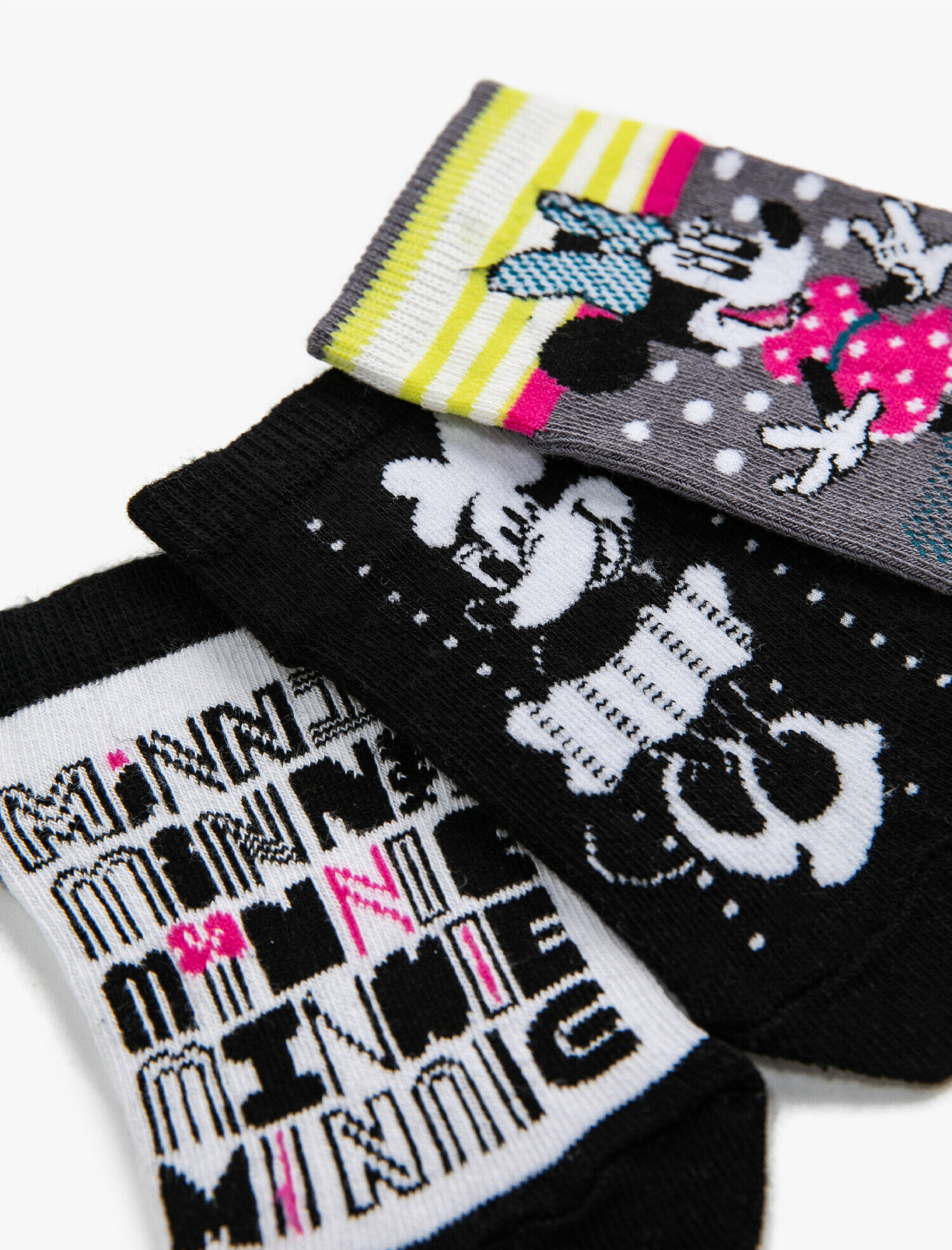  Kız Çocuk 3'lü Minnie Bay Koton Çorap