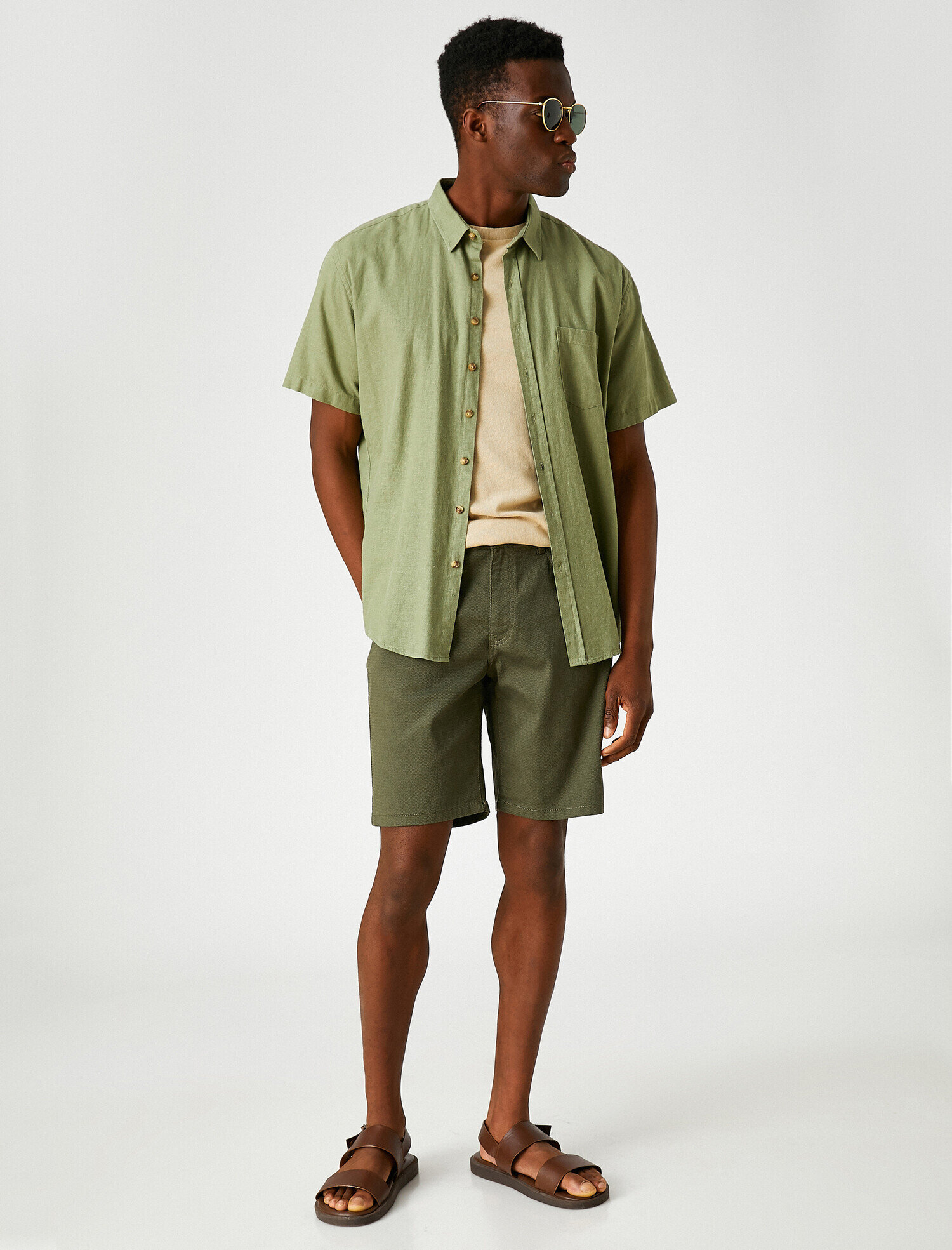 Koton Erkek Basic Chino Şort -1