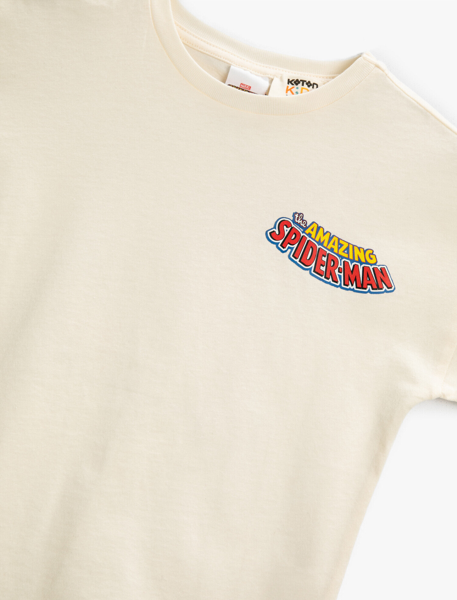  Erkek Çocuk Sırtı Spiderman Baskılı Tişört Lisanslı Kısa Kollu Pamuklu