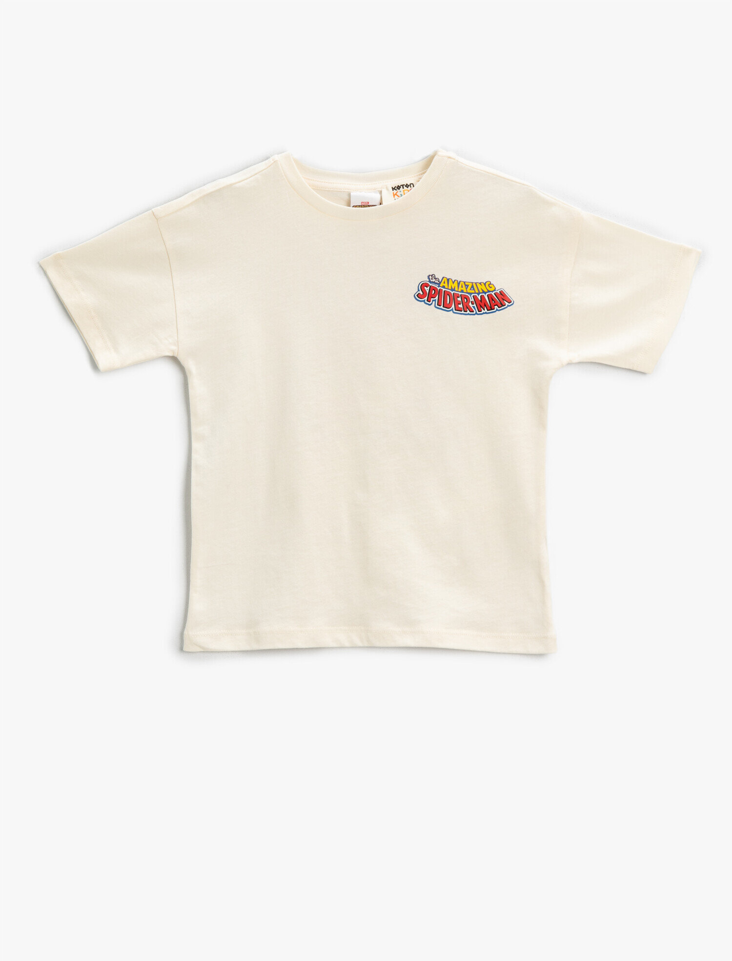  Erkek Çocuk Sırtı Spiderman Baskılı Tişört Lisanslı Kısa Kollu Pamuklu