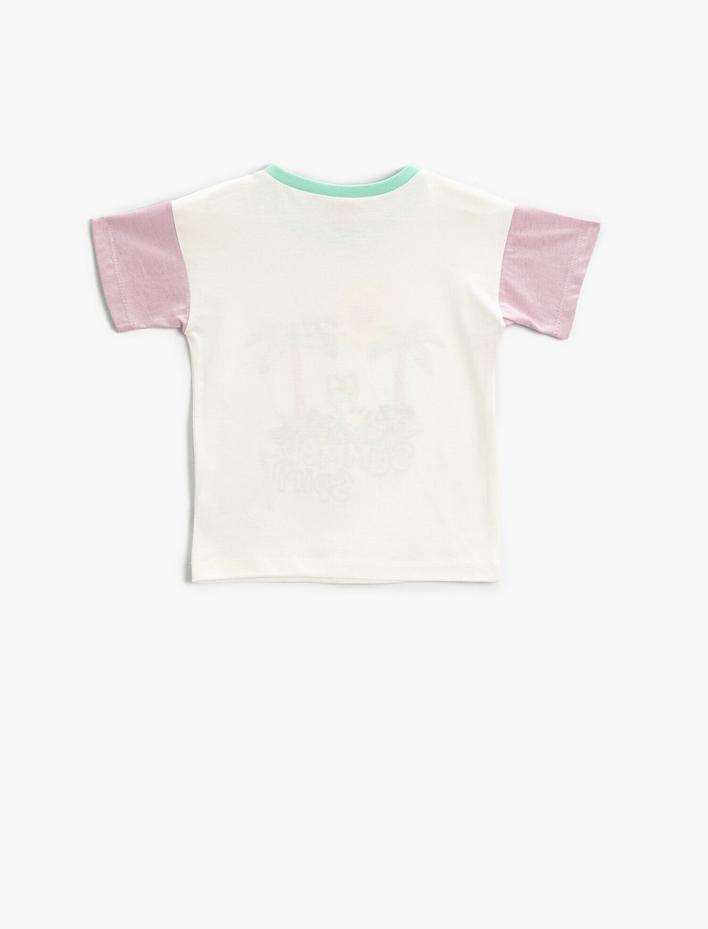 Erkek Bebek Yaz Temalı İşlemeli Tişört Kısa Kollu Pamuklu