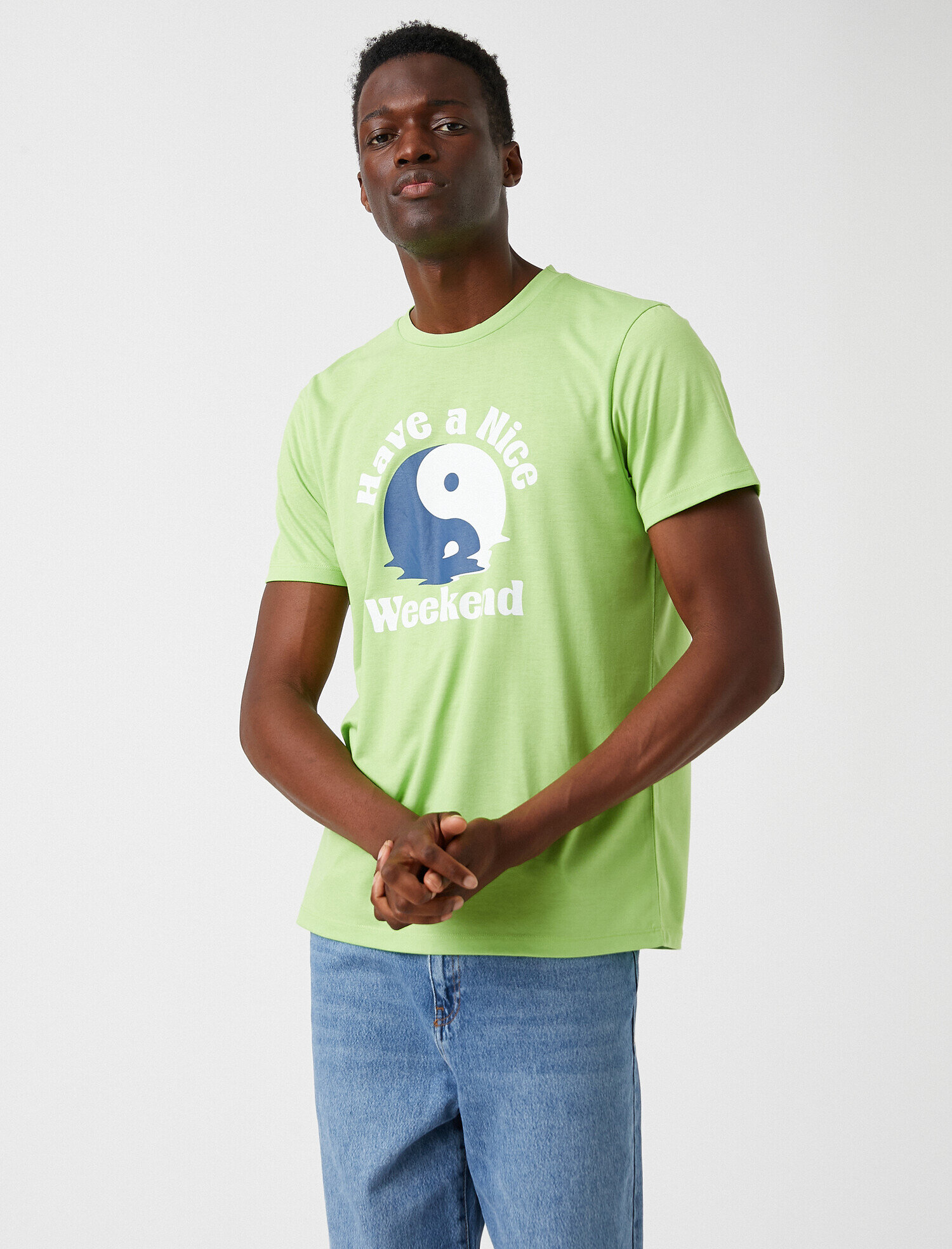   Yin Yang Baskılı Tişört