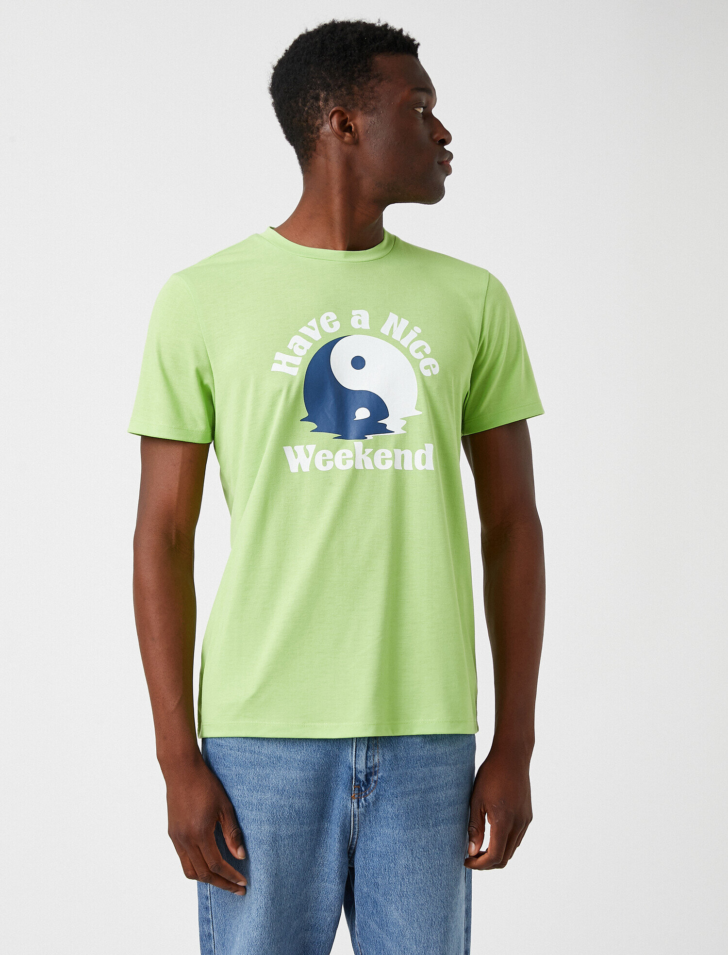   Yin Yang Baskılı Tişört