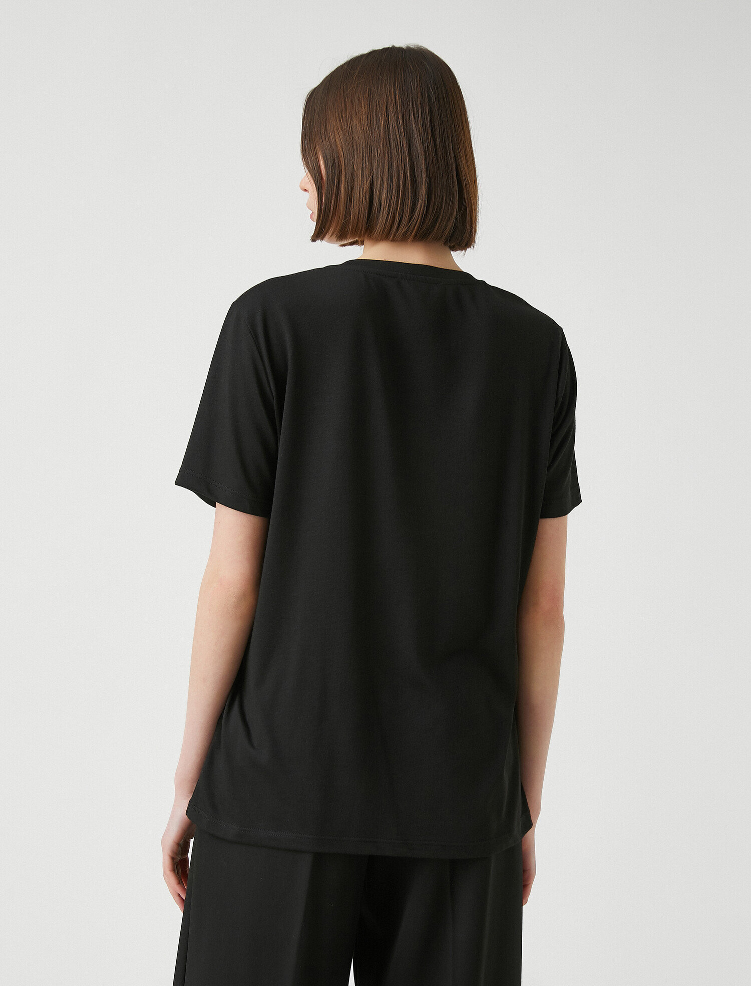   Bisiklet Yaka Kısa Kollu Baskılı Tişört