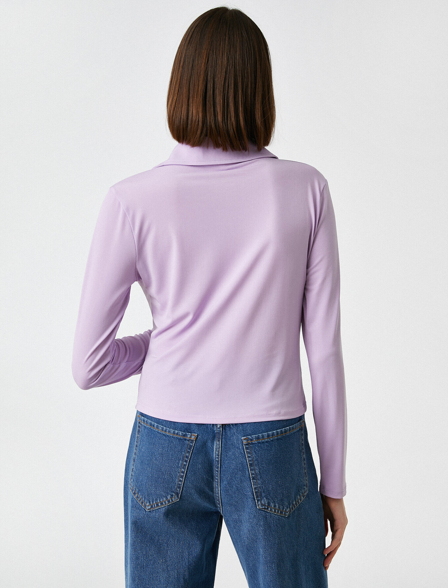   Uzun Kollu Büzgülü Gömlek