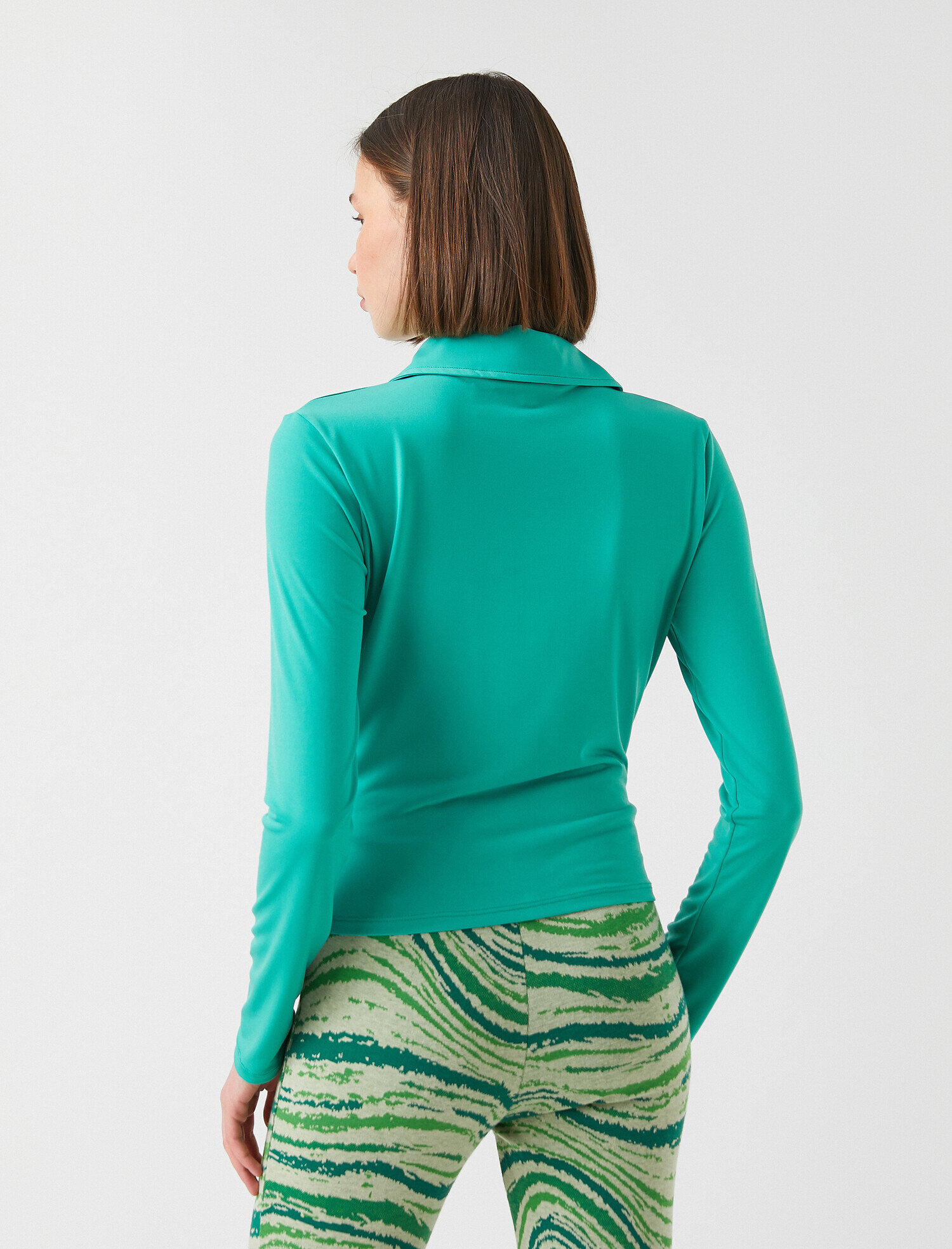   Uzun Kollu Büzgülü Gömlek