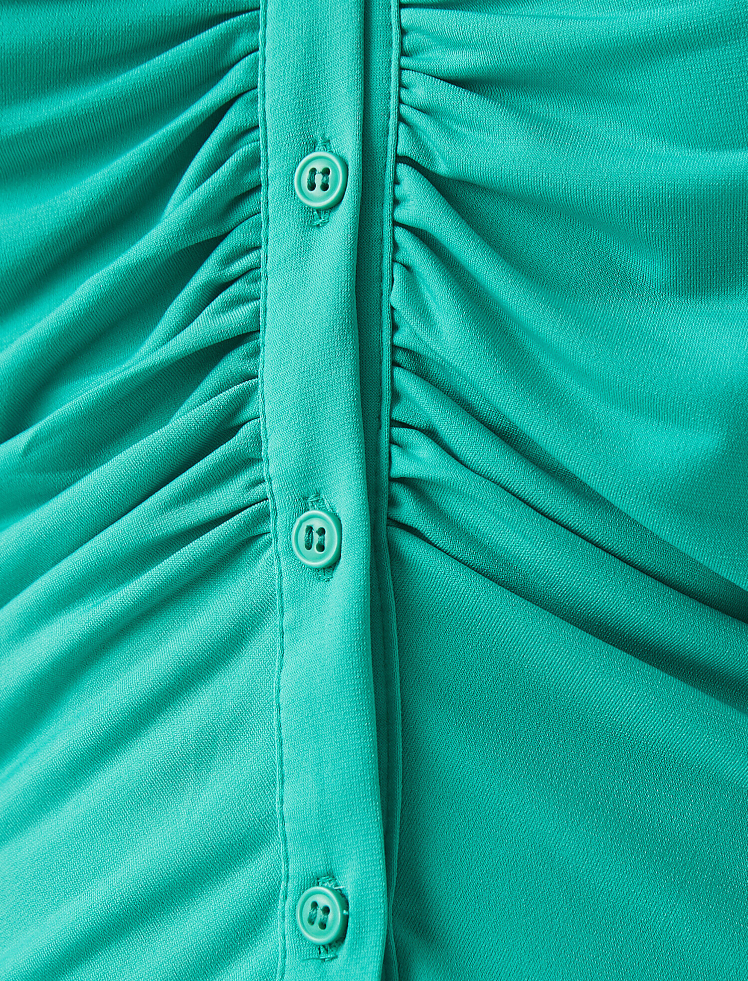   Uzun Kollu Büzgülü Gömlek