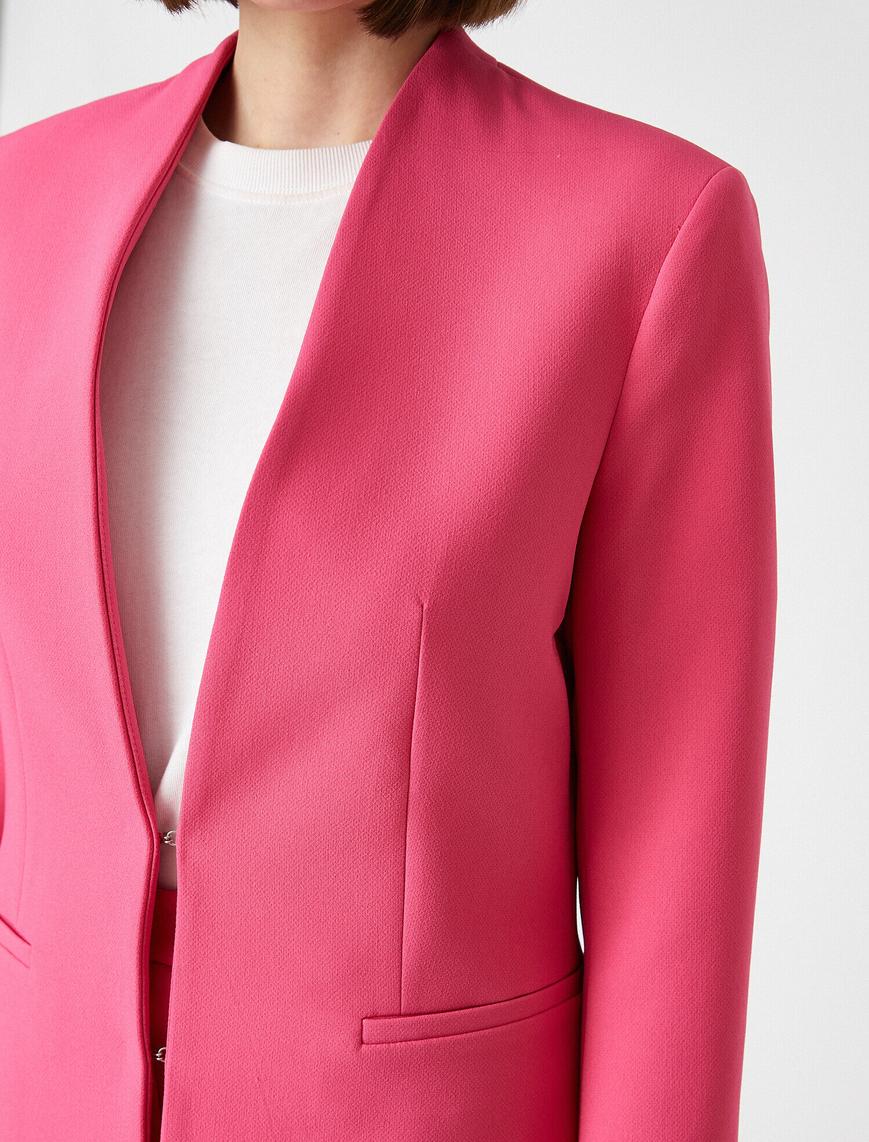   Cep Detaylı Blazer Ceket