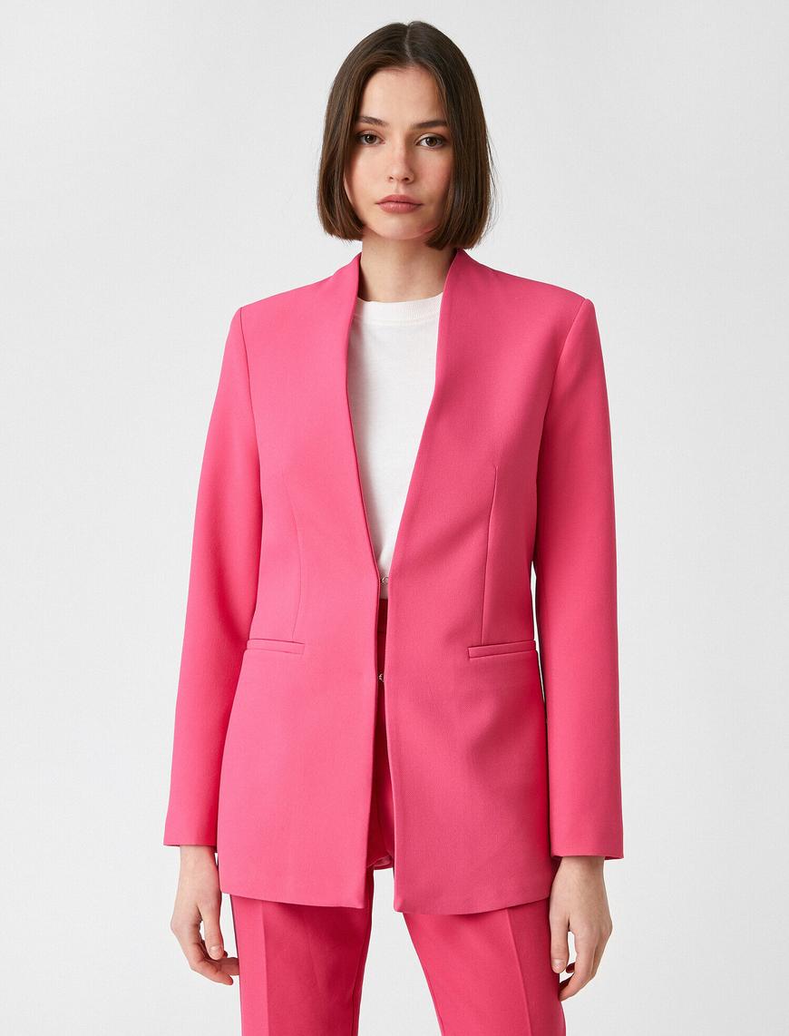   Cep Detaylı Blazer Ceket