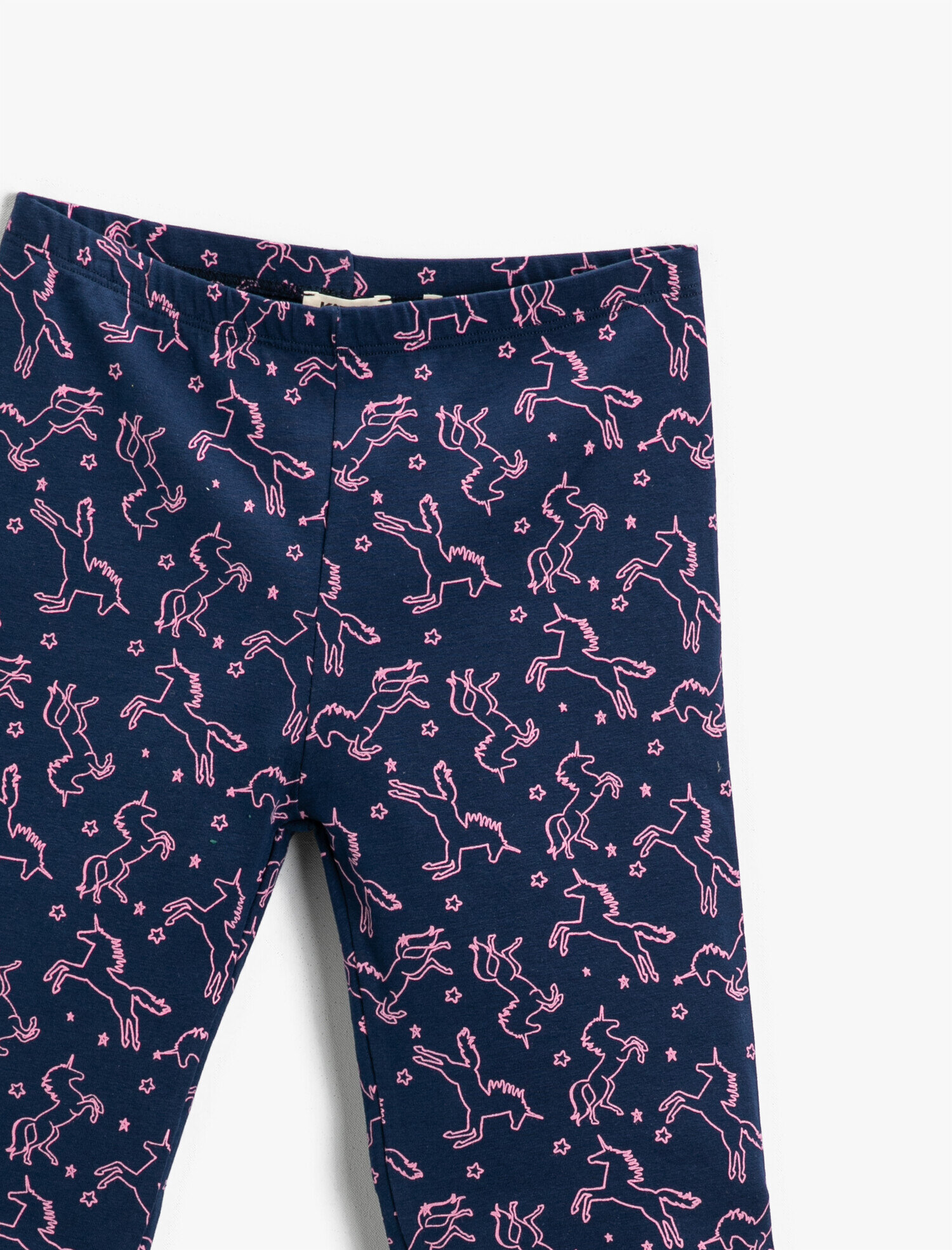  Kız Çocuk Unicorn Baskılı Tayt Pamuklu