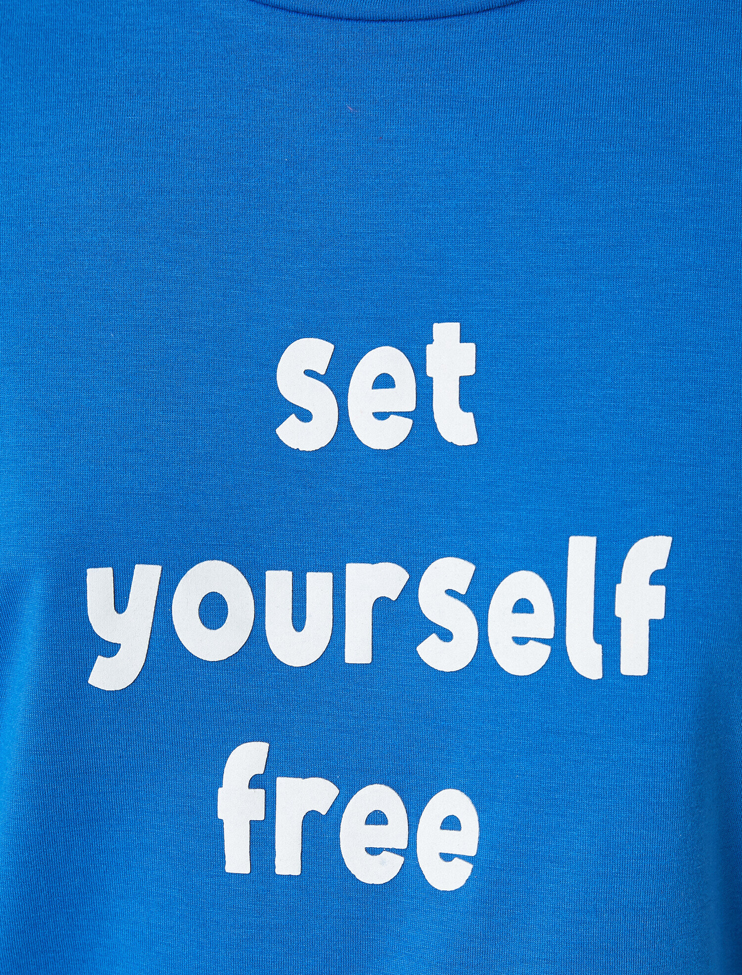   Bisiklet Yaka Kısa Kollu Baskılı Tişört