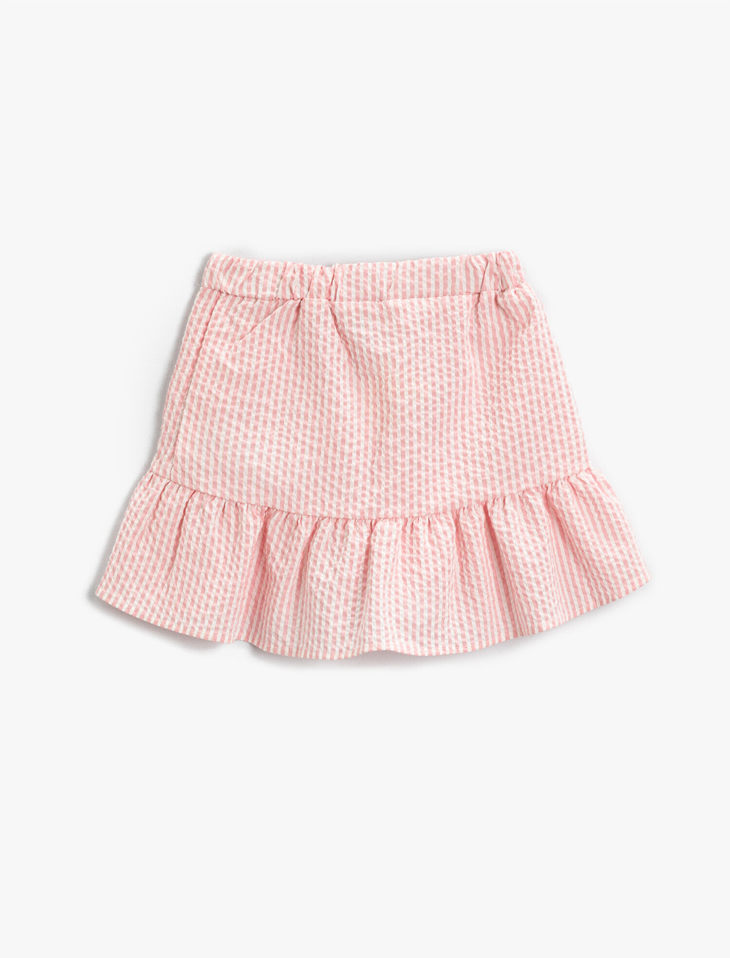  Kız Çocuk Çizgili Fırfırlı Mini Etek