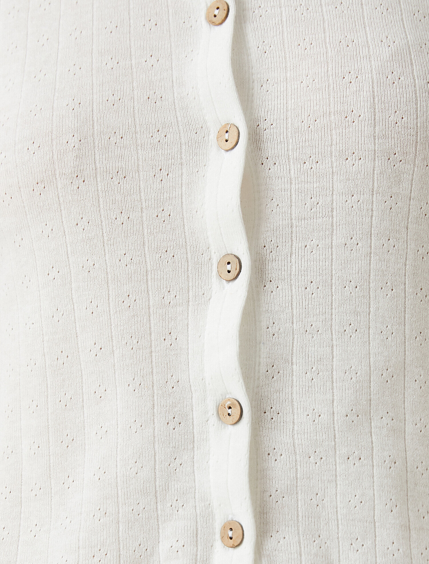   Basic Düğmeli Kısa Kollu Crop Tişört