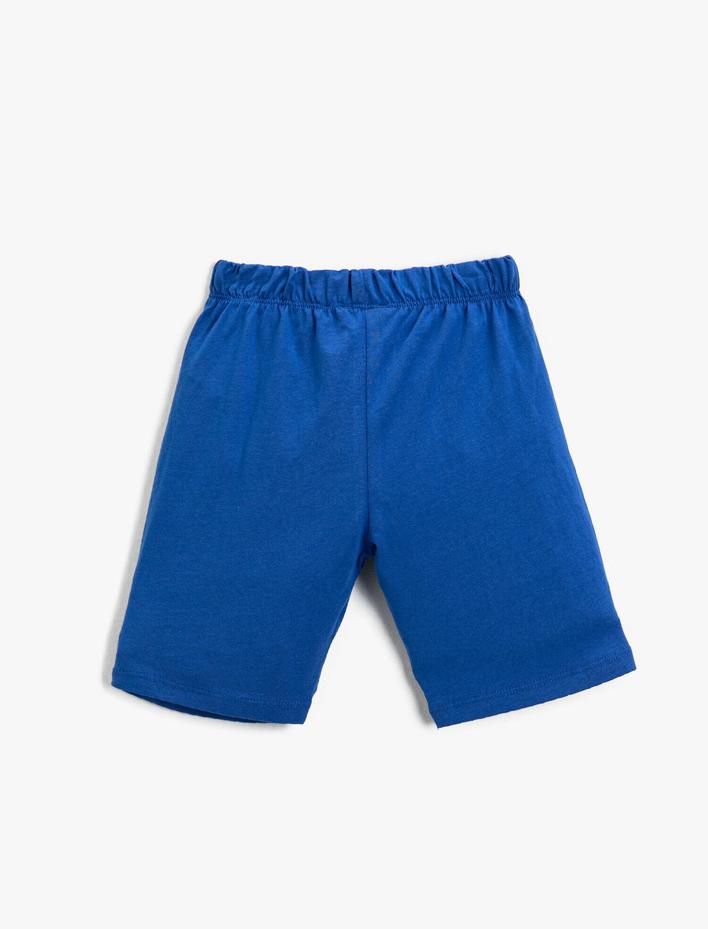 Erkek Çocuk Sörf Baskılı Şort Pamuklu