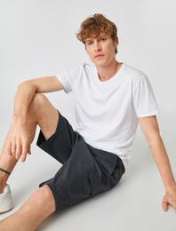 Slim Fit Kargo Şort