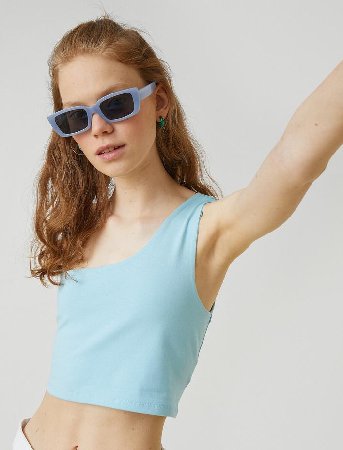  Crop Atlet Tek Omuzlu