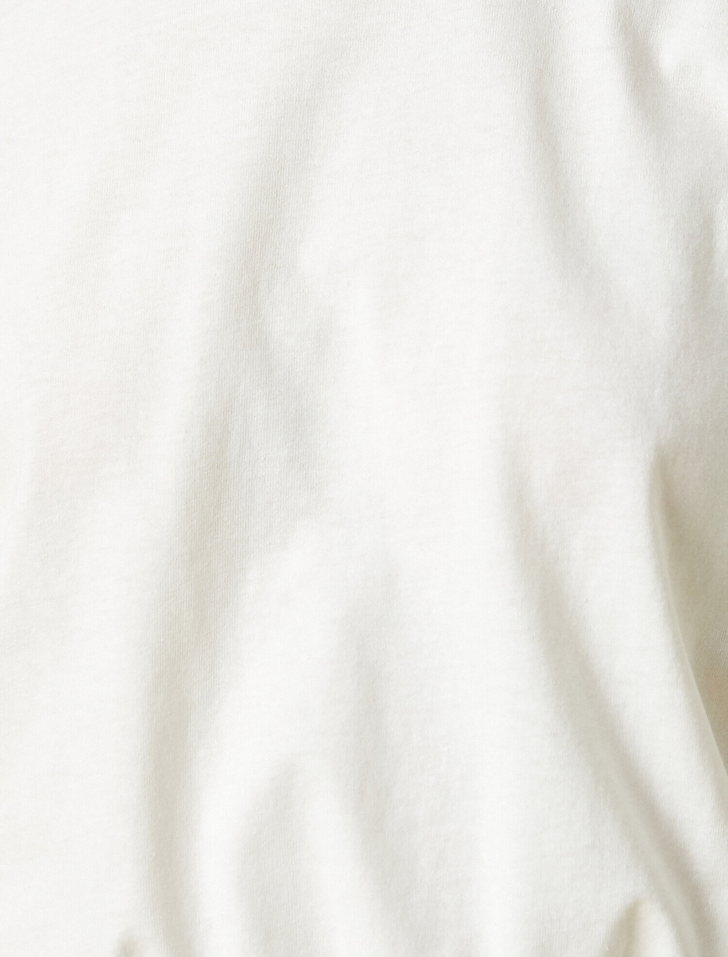   Crop Bisiklet Yaka Kısa Kollu Beli Lastikli Tişört