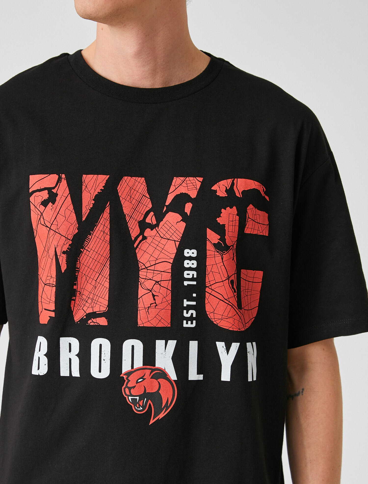   NYC Baskılı Oversize Tişört