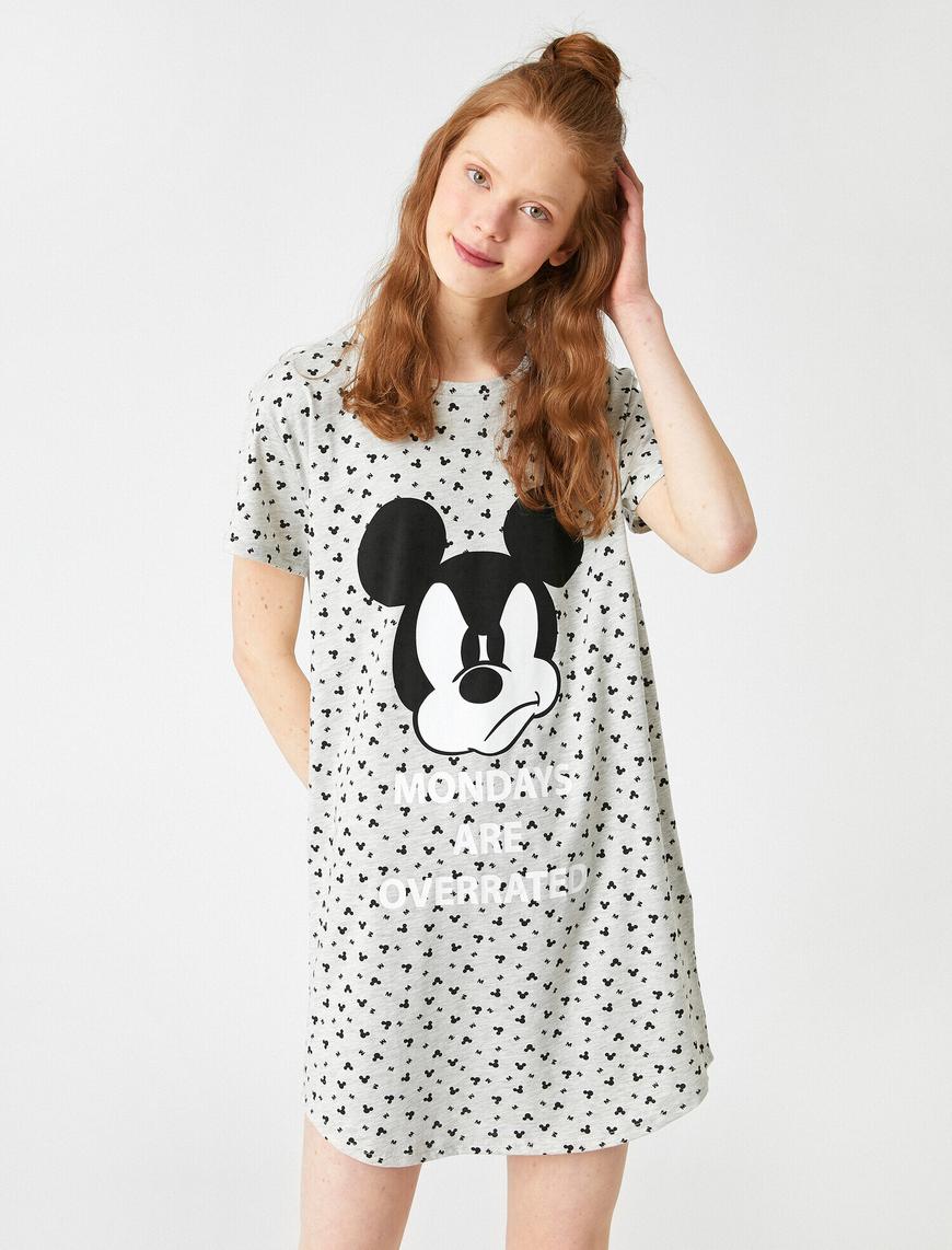   Disney Lisanslı Baskılı Gecelik Elbise