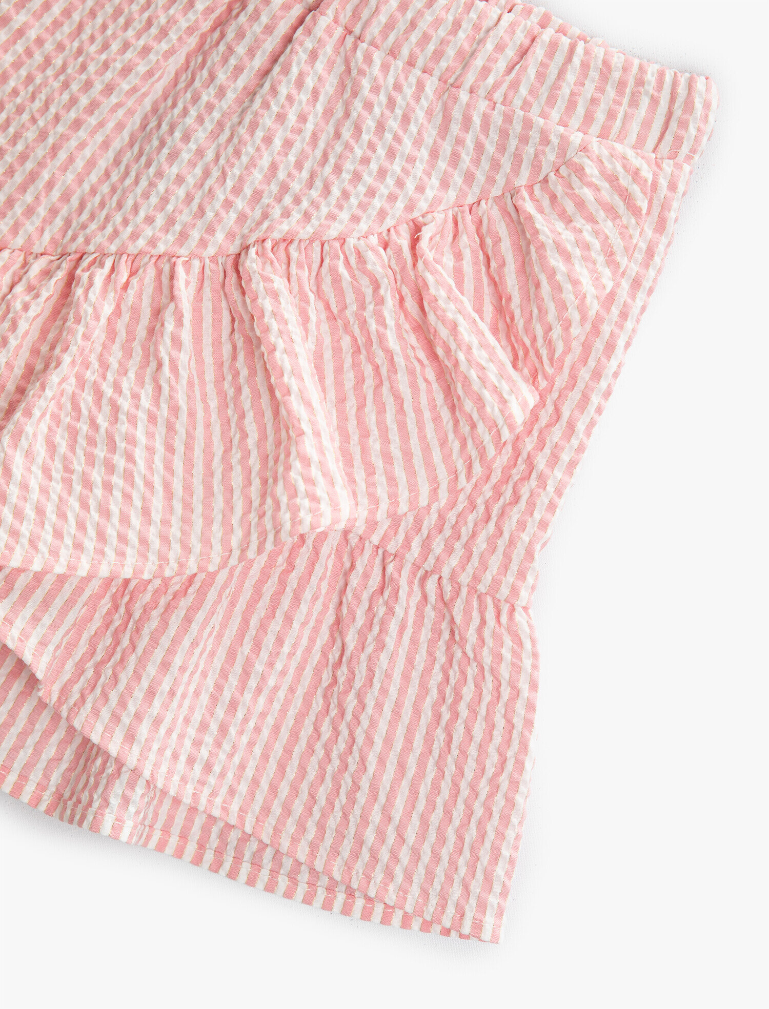  Kız Çocuk Çizgili Fırfırlı Mini Etek
