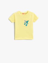 Baskılı Kısa Kollu Tişört Pamuklu