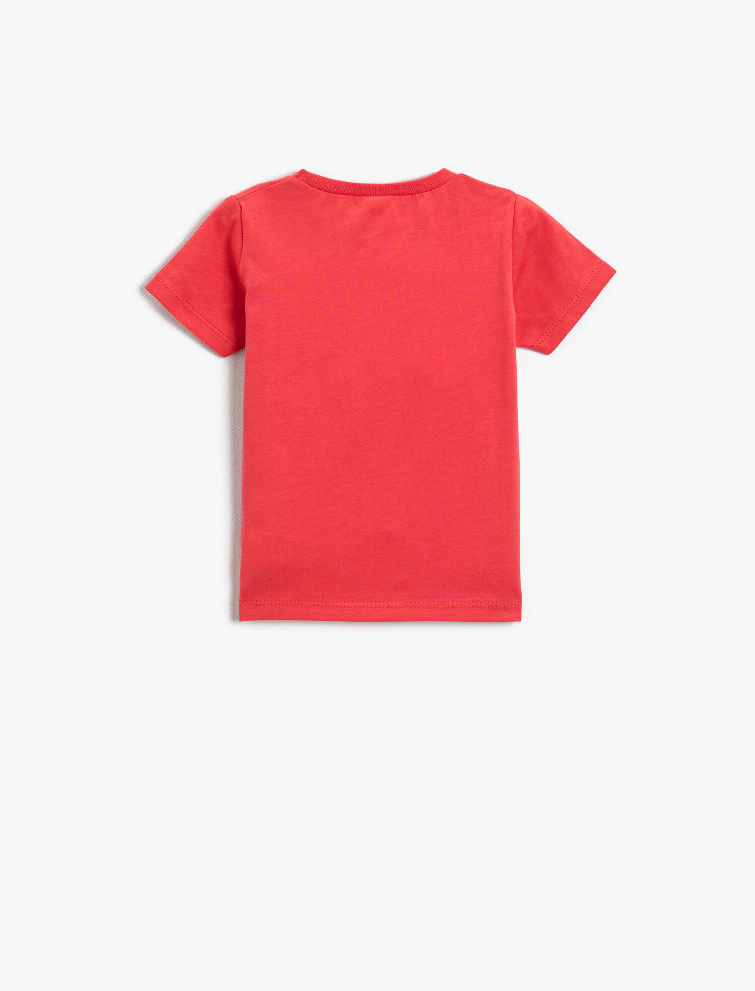  Erkek Bebek Cep Detaylı Dinozor Baskılı Bisiklet Yaka Tişört Pamuklu