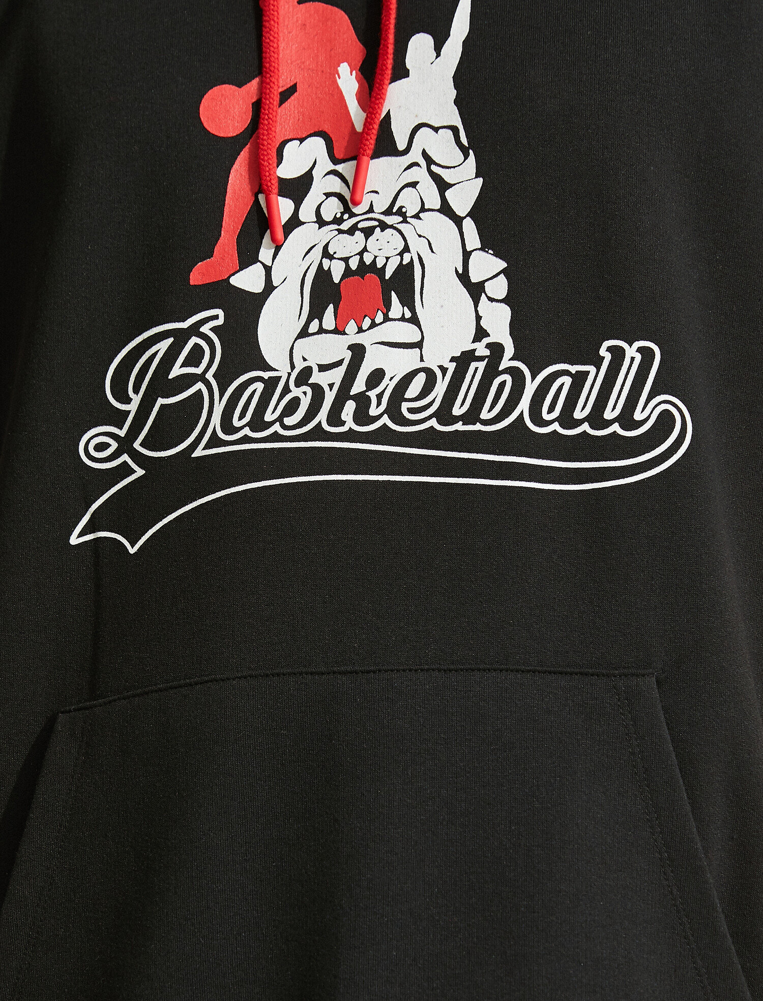   Basketbol Baskılı Kolsuz Kapşonlu Sweatshirt