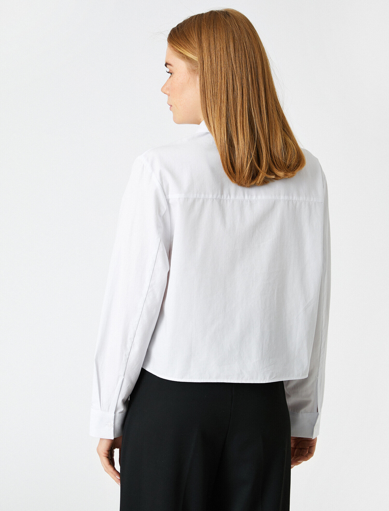   Uzun Kollu Cep Detaylı Pamuklu Gömlek