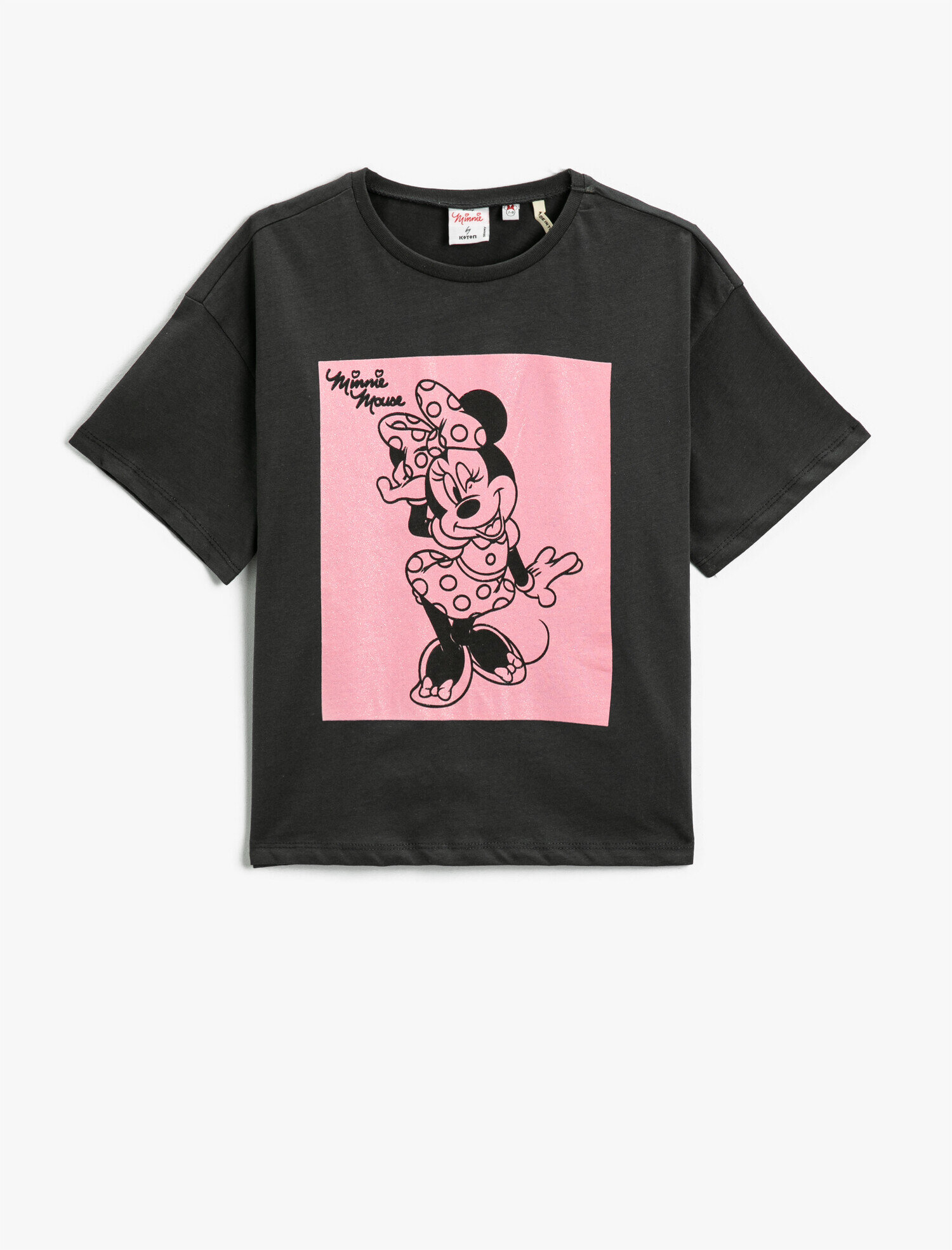  Kız Çocuk Minnie Mouse Baskılı, Lisanslı, Kısa Kollu Tişört