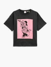 Minnie Mouse Baskılı, Lisanslı, Kısa Kollu Tişört