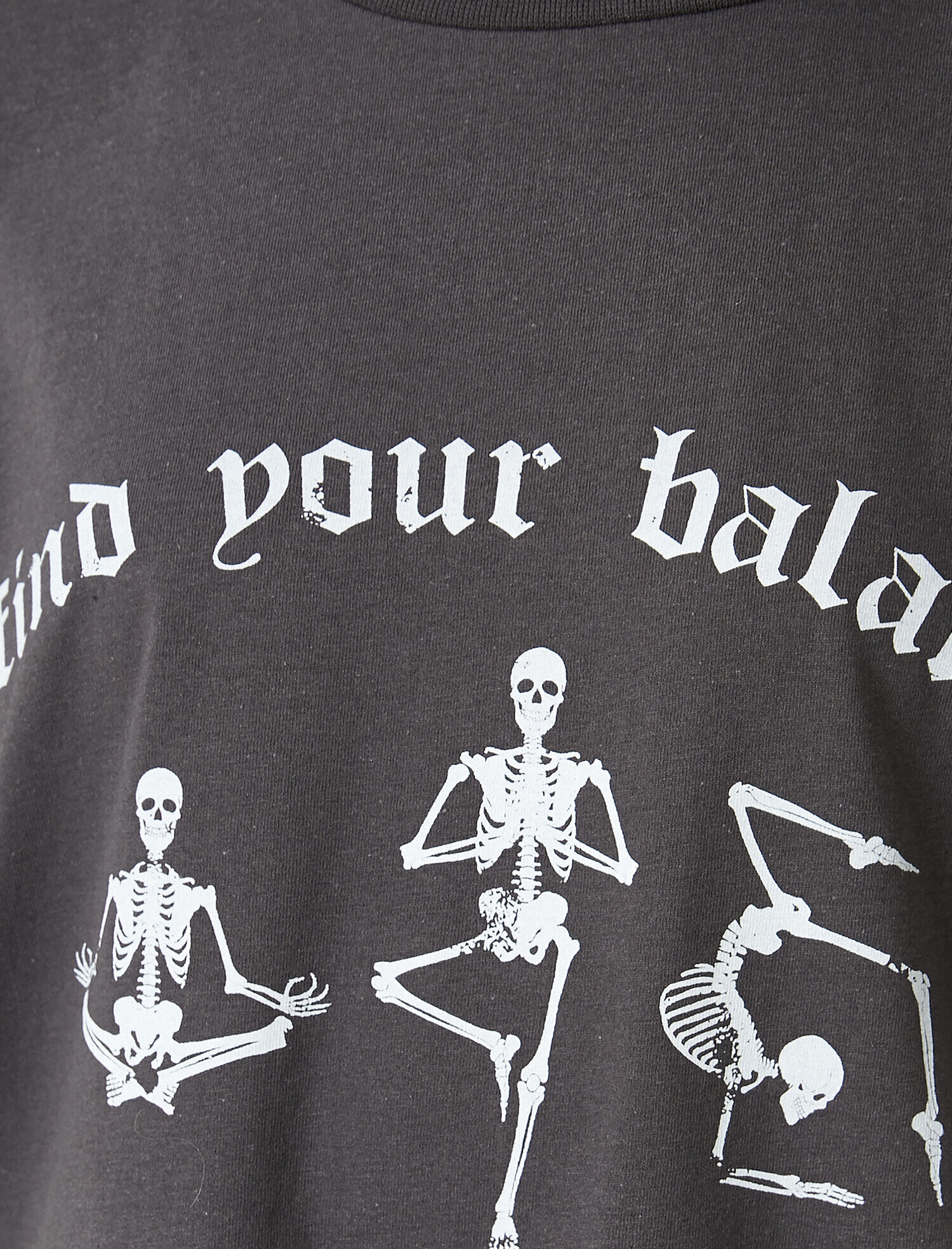   Oversize Kısa Kollu Bisiklet Yaka Baskılı Tişört