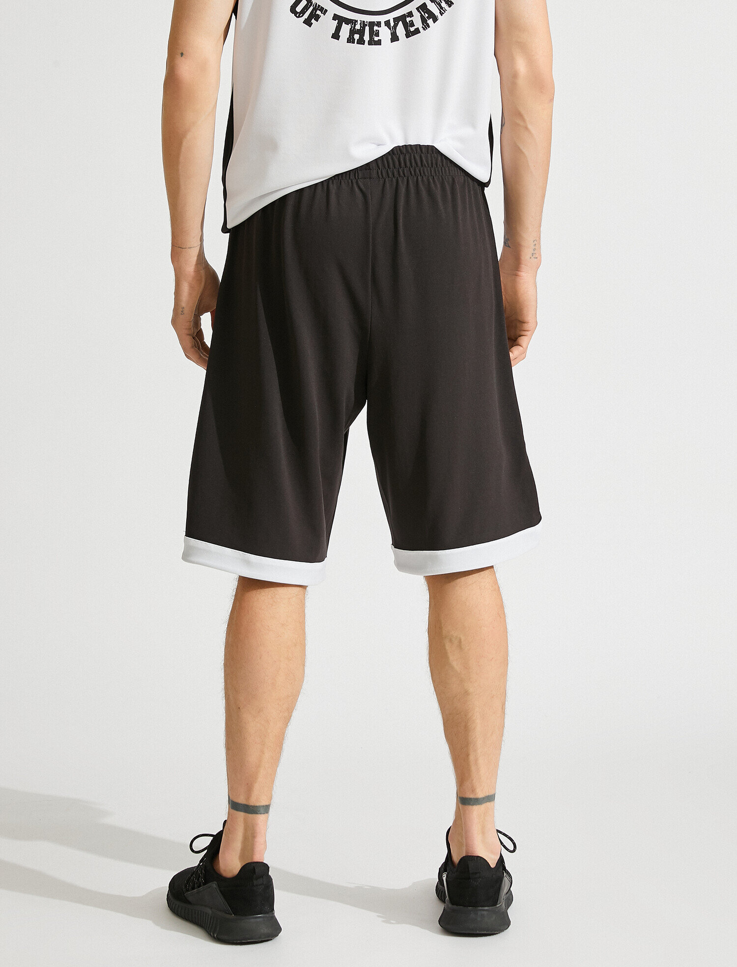   Baskılı Çizgili Basketbol Şortu