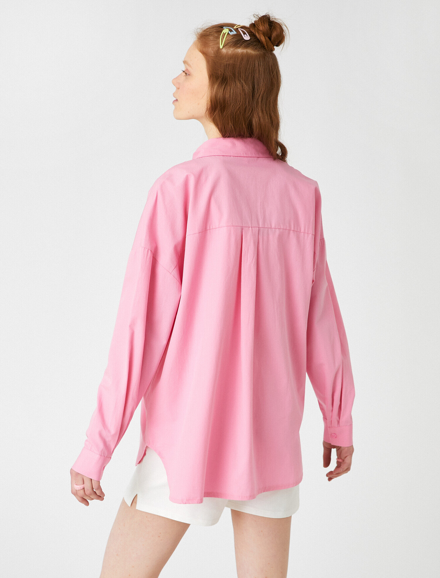   Pamuklu Cepli Gömlek Uzun Kollu