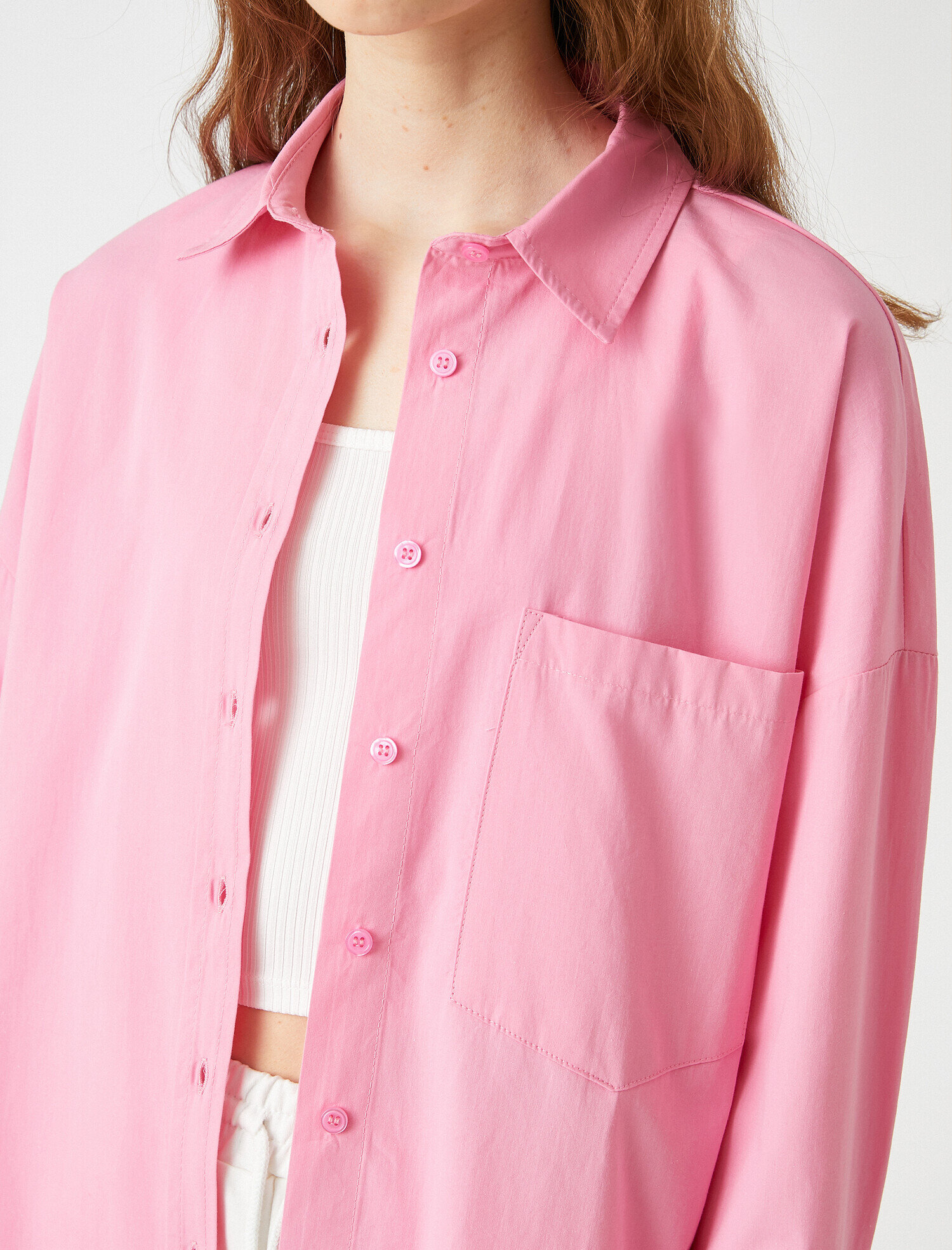   Pamuklu Cepli Gömlek Uzun Kollu