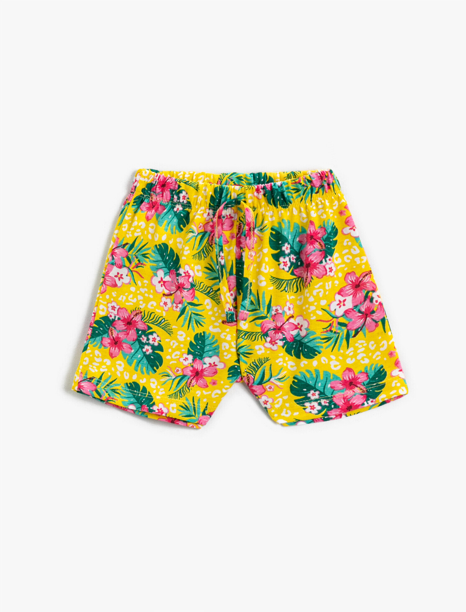 Kız Çocuk Yaz Temalı Çiçek Baskılı Şort