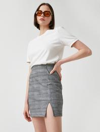 Yırtmaçlı Mini Etek