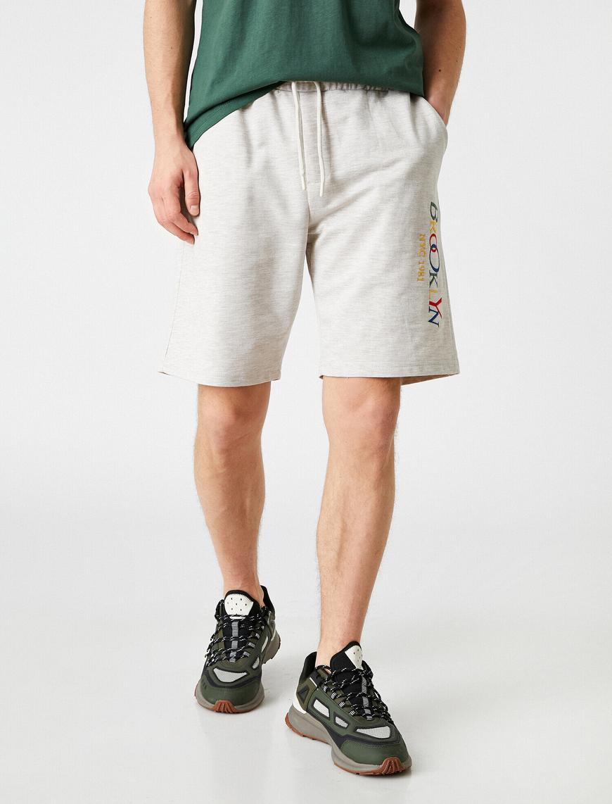   Slim Fit Brooklyn Baskılı Şort