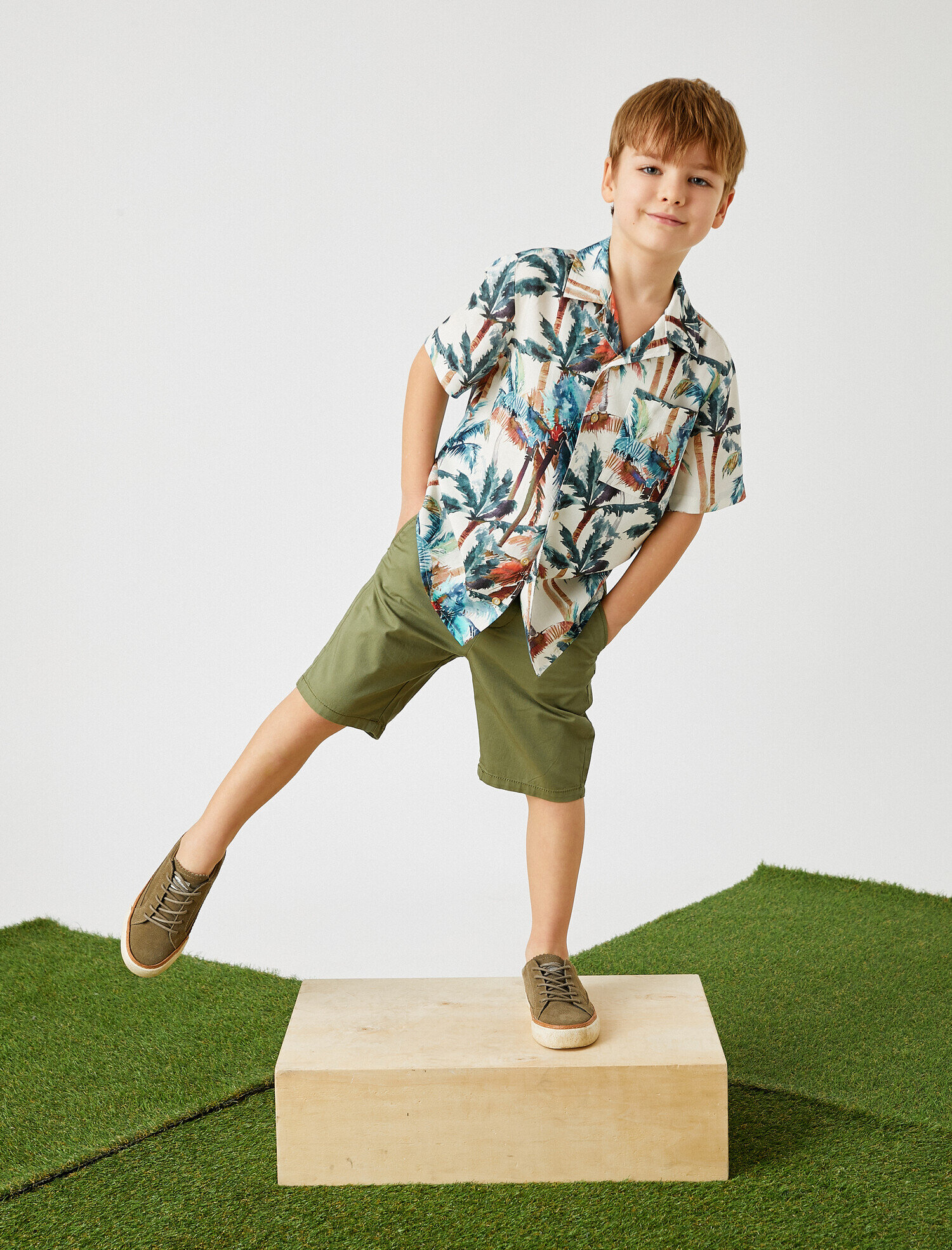  Erkek Çocuk Chino Şort Pamuklu