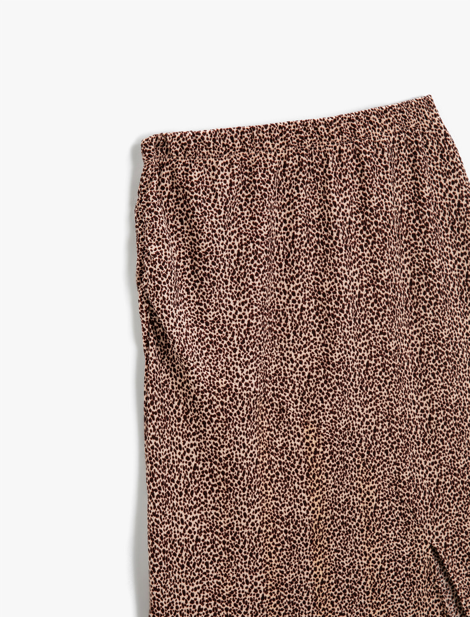   Leopar Desenli Midi Etek Yırtmaçlı