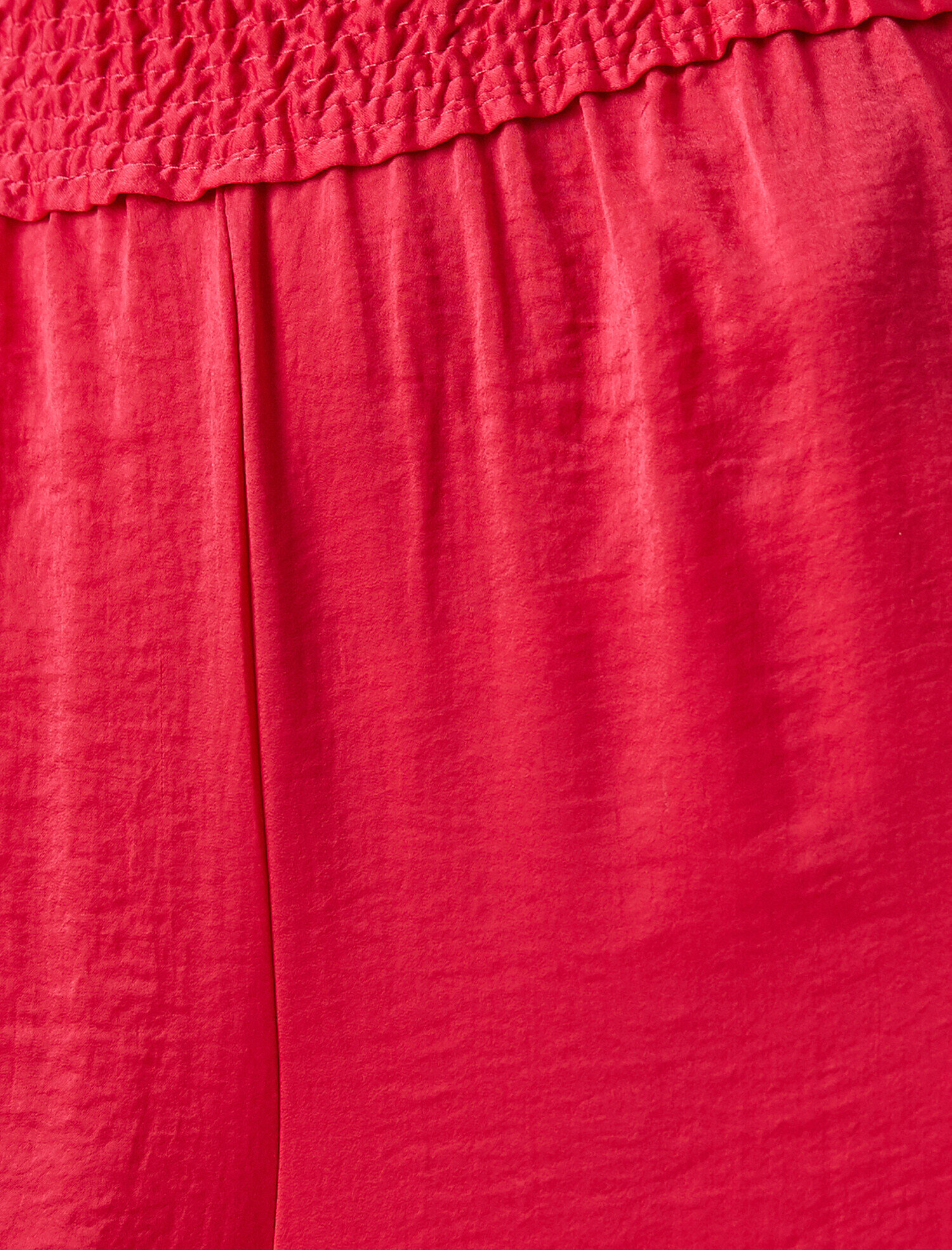   Geniş Paça Beli Lastikli Pantolon Saten Görünümlü