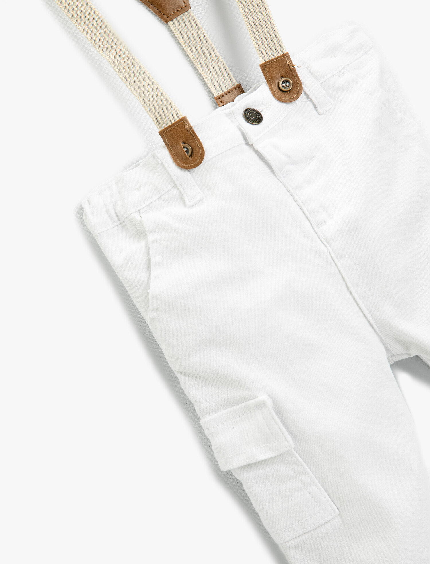  Erkek Bebek Salopet Kumaş Pantolon Pamuklu