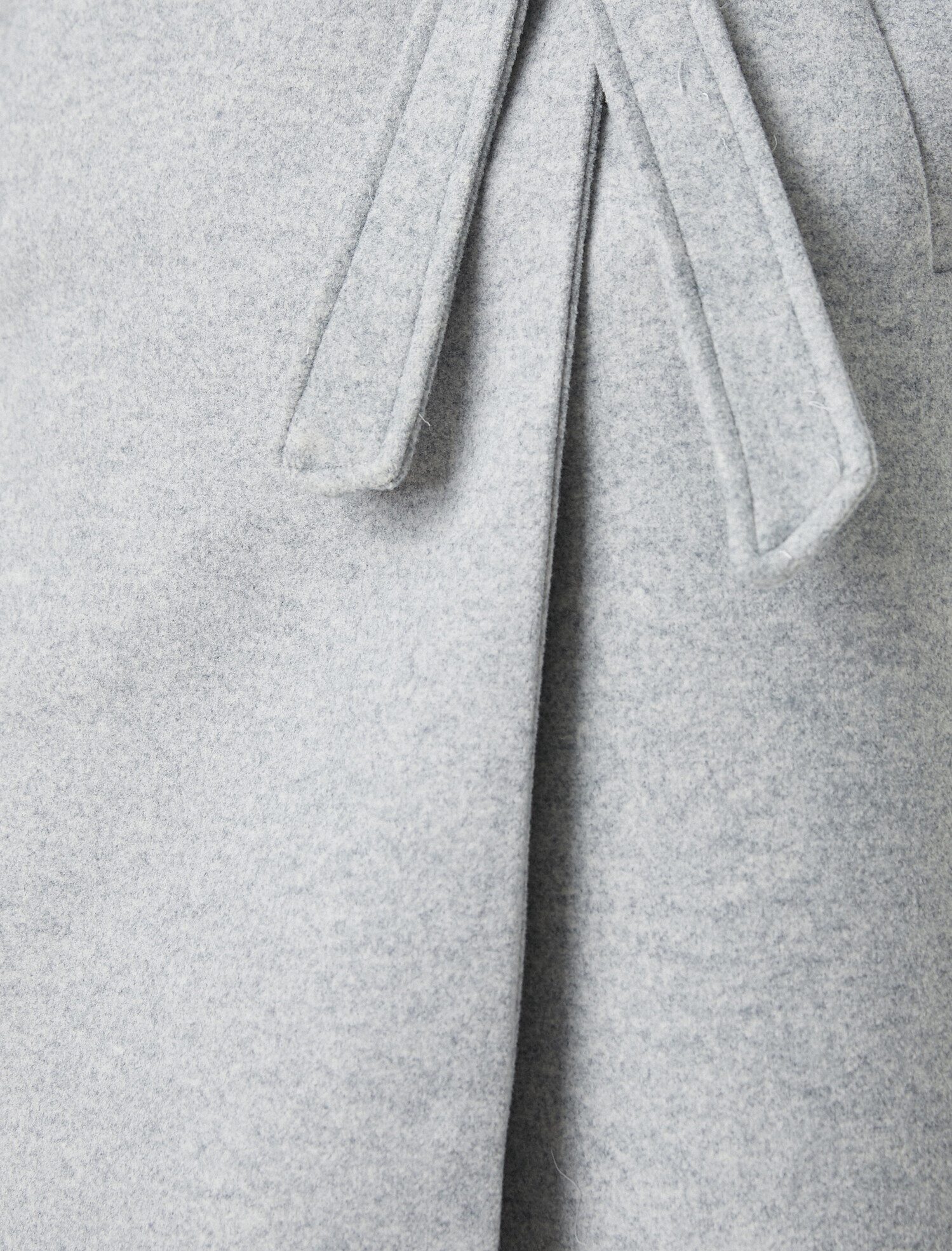   Kruvaze Yaka Kuşaklı Uzun Kaban