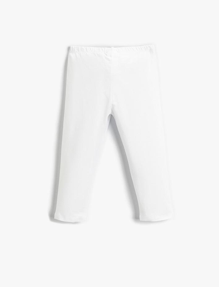 Kız Çocuk Basic Kapri Tayt Pamuklu