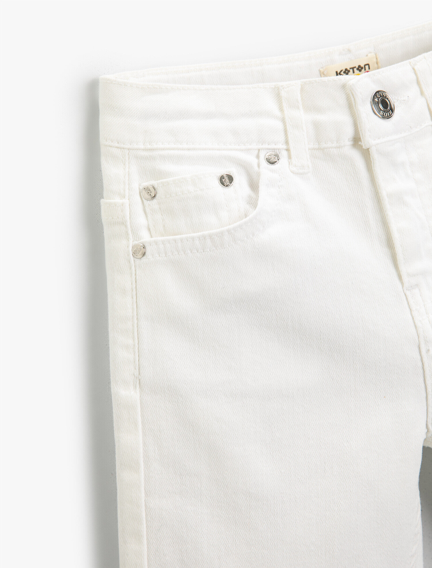  Erkek Çocuk Basic Kot Şort Pamuklu Düz Kesim