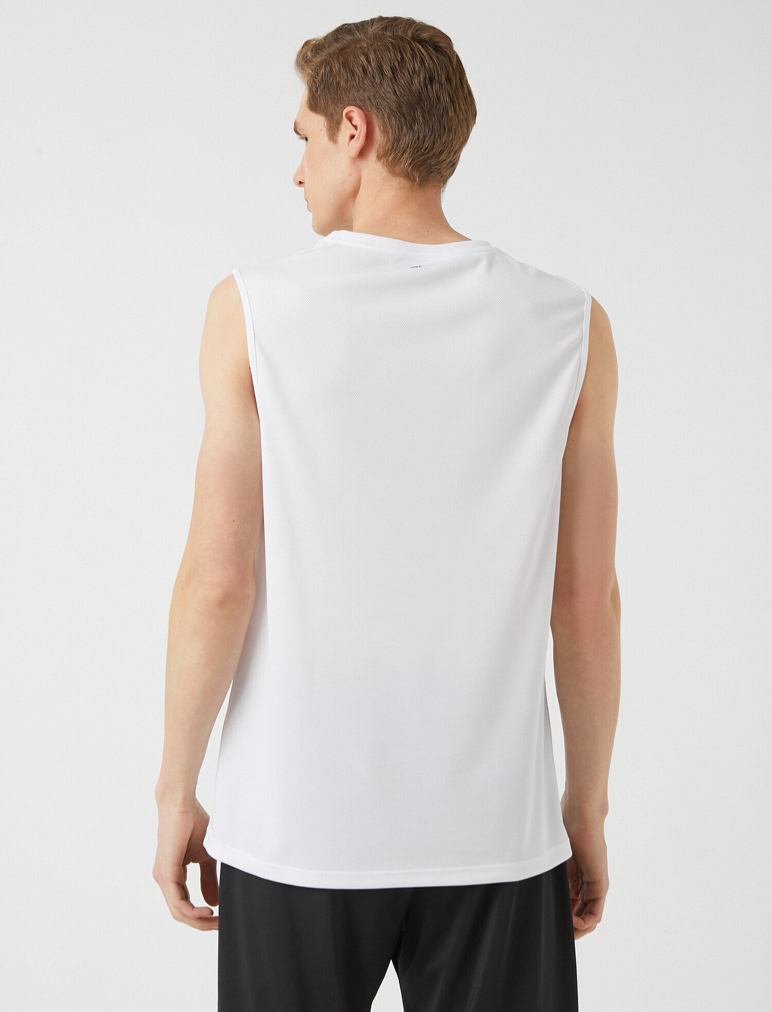   Slogan Baskılı Atlet Bisiklet Yaka