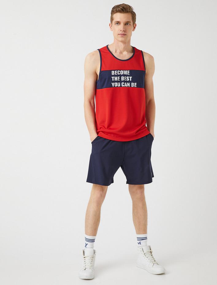  Cep Detaylı Spor Şort