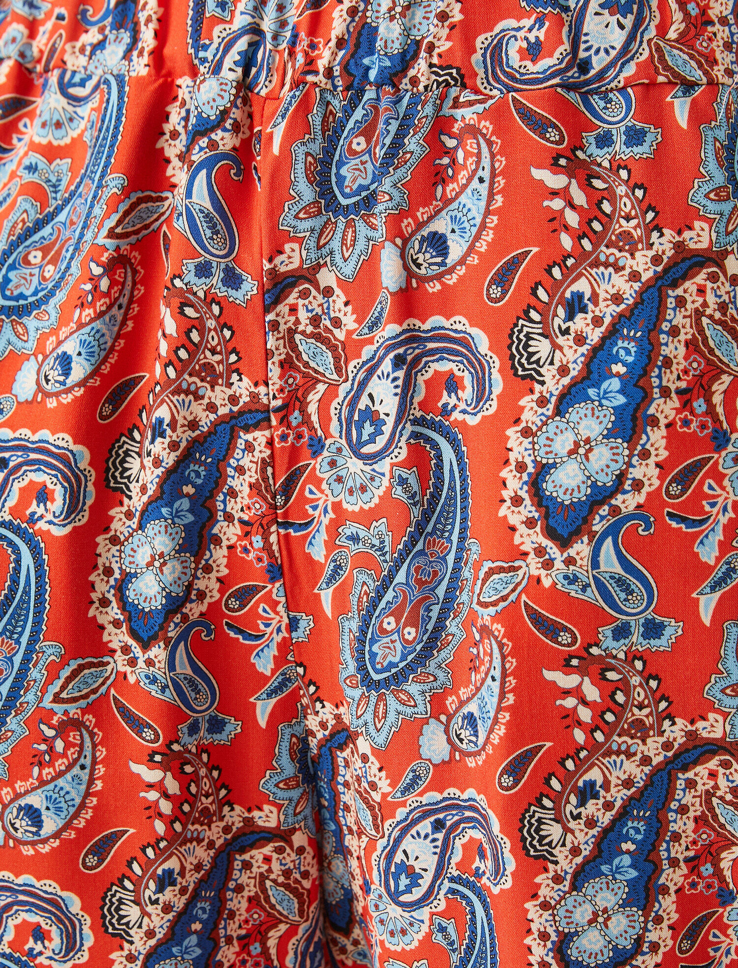   Desenli Pantolon Beli Lastikli Cepli