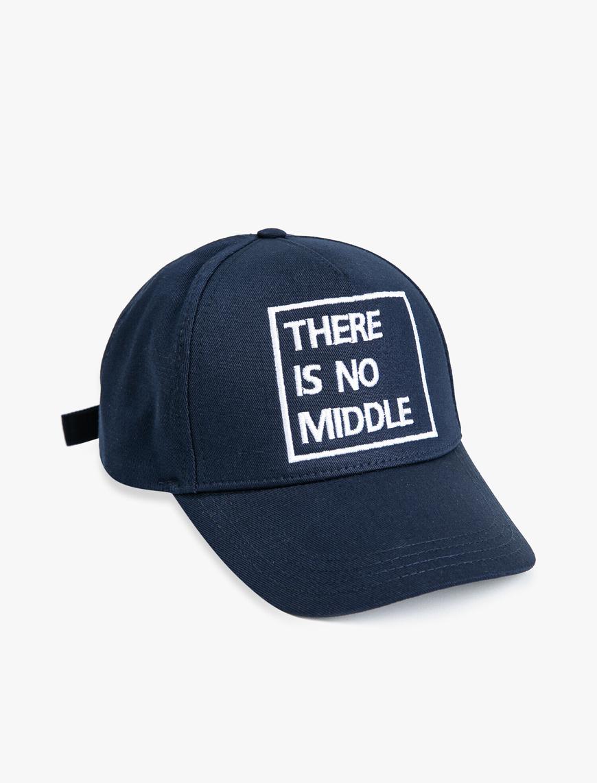  Erkek Slogan İşlemeli Kep Şapka